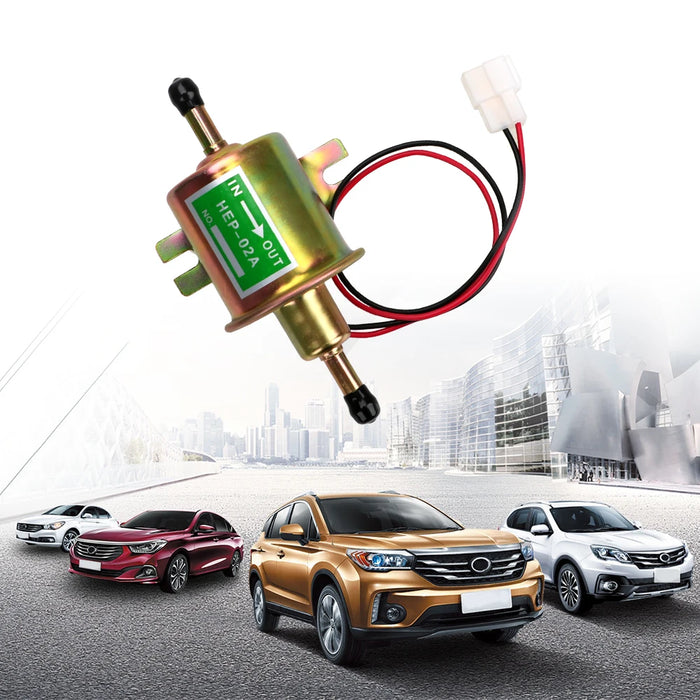 HEP-02A 12V Electric Petrol Fuel Pump For Car Carburetor Motorcycle ATV Bolt Fixing Wire Diesel Low Pressure Car Supply System