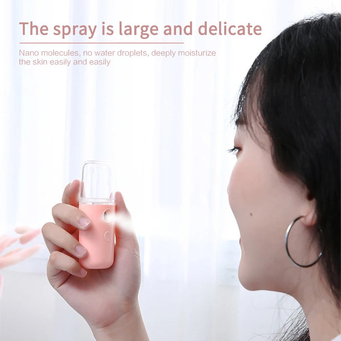 30ml Nano Facial Sprayer USB Humidifier Rechargeable Nebulizer Face Steamer Beauty Instruments Moisturizing Skin Care Tools