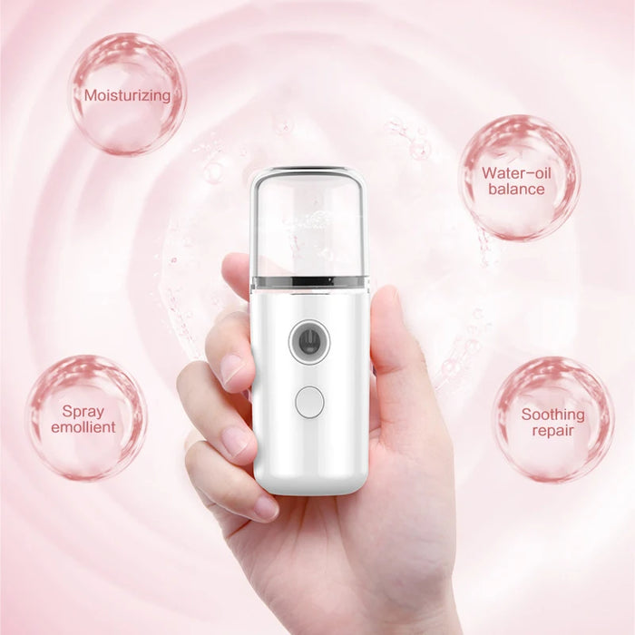 30ml Nano Facial Sprayer USB Humidifier Rechargeable Nebulizer Face Steamer Beauty Instruments Moisturizing Skin Care Tools