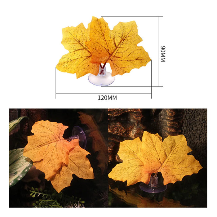 5pcs Terrarium Reptile Plants Turtle Terrarium Habitat Decor Leaves Plants Reptile Accessories Aquarium Accessories