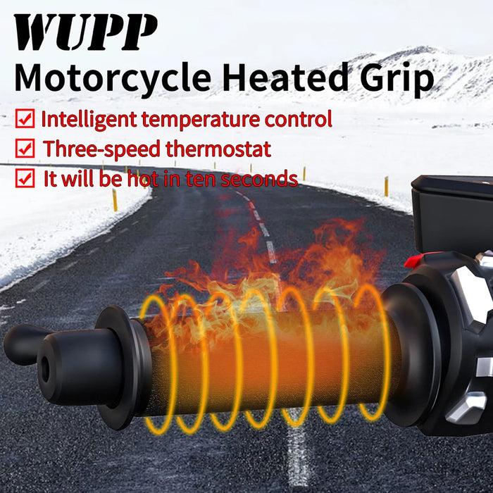 1/2PCS 12V 3-Gear Waterproof Motorcycle Heated Hand Grips E-bike Snowmobile Handlebar Heater Warmer Kit Motorcycle Accessories