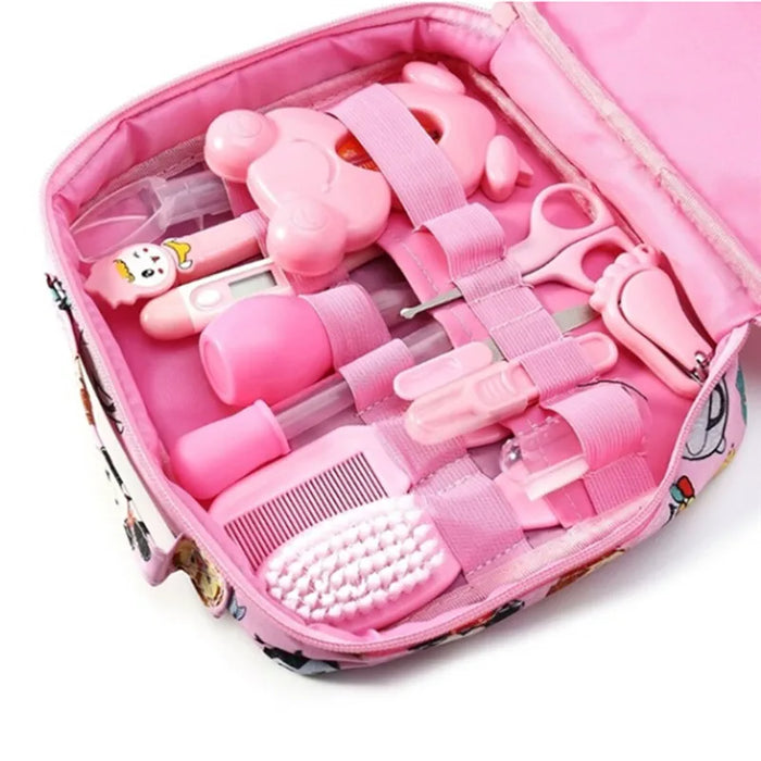 13pcs/Set  Multifunction Healthcare Accessories Newborn Baby Kids Nail Hair Health Care Thermometer Grooming Brush Kit