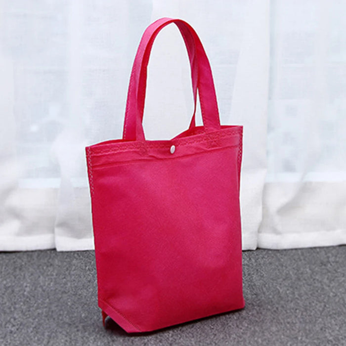 New Arrival Quality Reusable Foldable Button Shopping Bag Durable Non-Woven Tote Pouch Storage Handbag Grocery Eco Friendly Bags