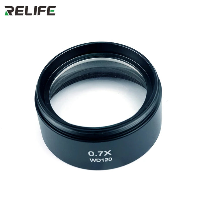 RELIFE 0.5X 0.7X Trinocular Stereo Microscope Auxiliary Lens Objective Glass Lens for Microscope Parts accessory Barlow Lens