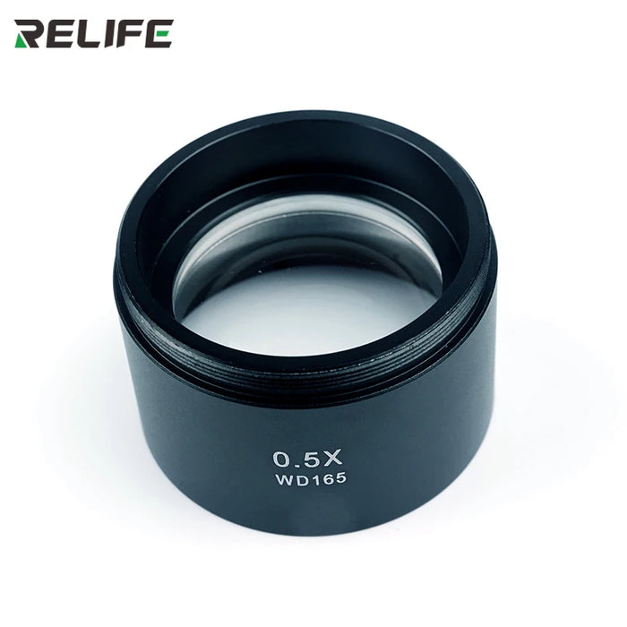 RELIFE 0.5X 0.7X Trinocular Stereo Microscope Auxiliary Lens Objective Glass Lens for Microscope Parts accessory Barlow Lens