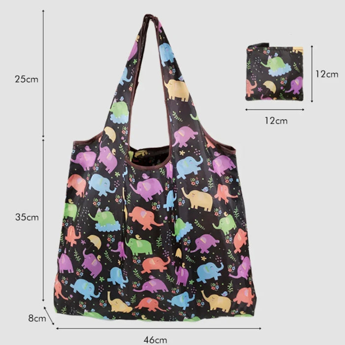 Tote Bags Flower Print Women's Grocery Handbags Outdoor Foldable Shopper Eco Shopping Bag Reusable Storage Bag Organizer Bags