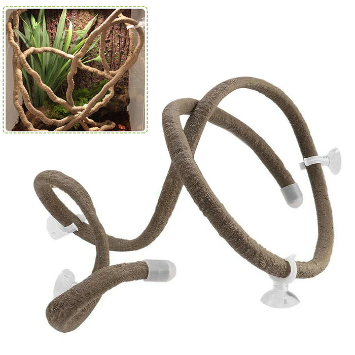 Artificial Flexible Reptile Vines Rattan Chameleon Lizard Terrarium Branches Bendable Jungle Reptile Pet Habitat Decoration