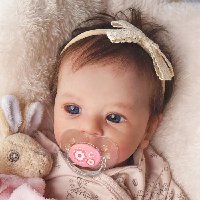 18 Inch Felicia Finished Reborn Doll Girl Adorable Baby Lifelike 3D Skin Visible Veins Collectible Art Doll Best Kids Toy Gift