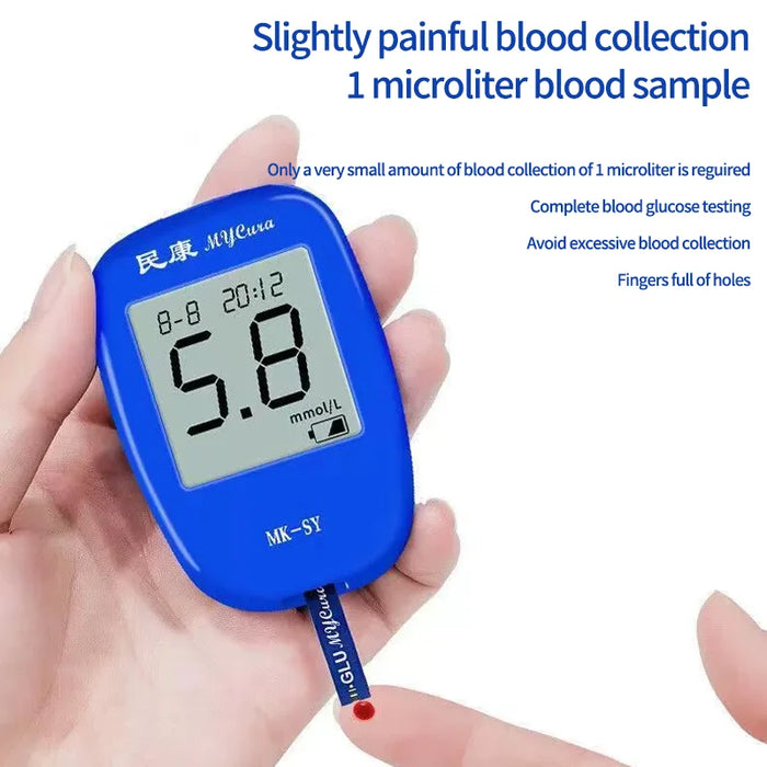 Blood Glucose Meter Glucometer Diabetes Monitor Medical Devices with 50pcs Test Strips Lancets Home Medical Blood Sugar Meter