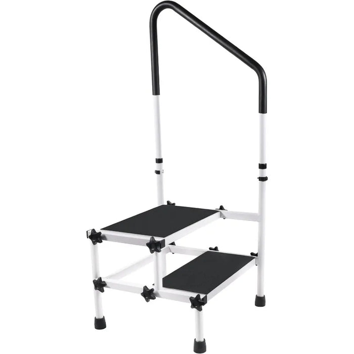 Medical 2 Step Stool with Handrail Handle for Elderly,Seniors,Kitchen Bathroom Viechle Ladder