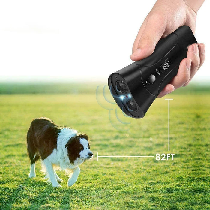 Pet Dog Repeller Anti Barking Stop Electric Shocker  LED Ultrasonic Dogs Adapter Training Behavior Aids Without Battery with