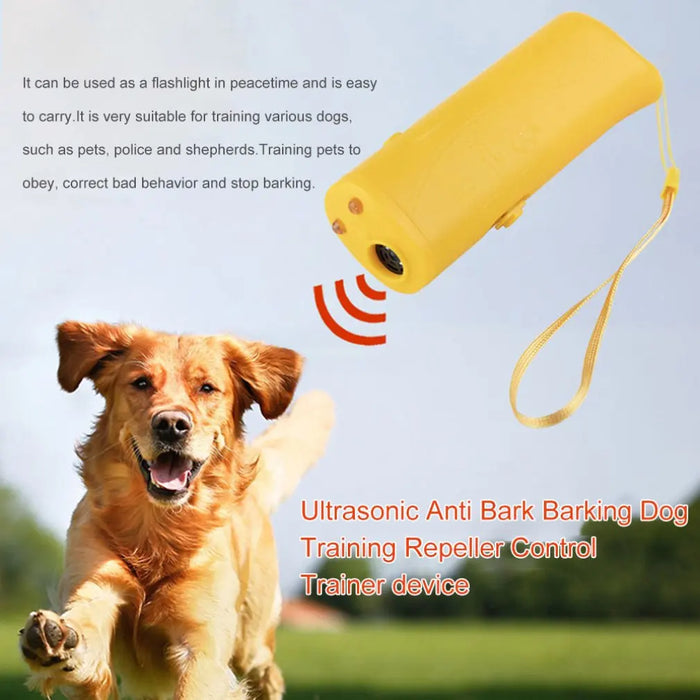 3 in 1 et Dog Repeller Anti Barking Device Ultrasonic Dog Repeller Stop Bark Control Training Supplies With LED Flashlight