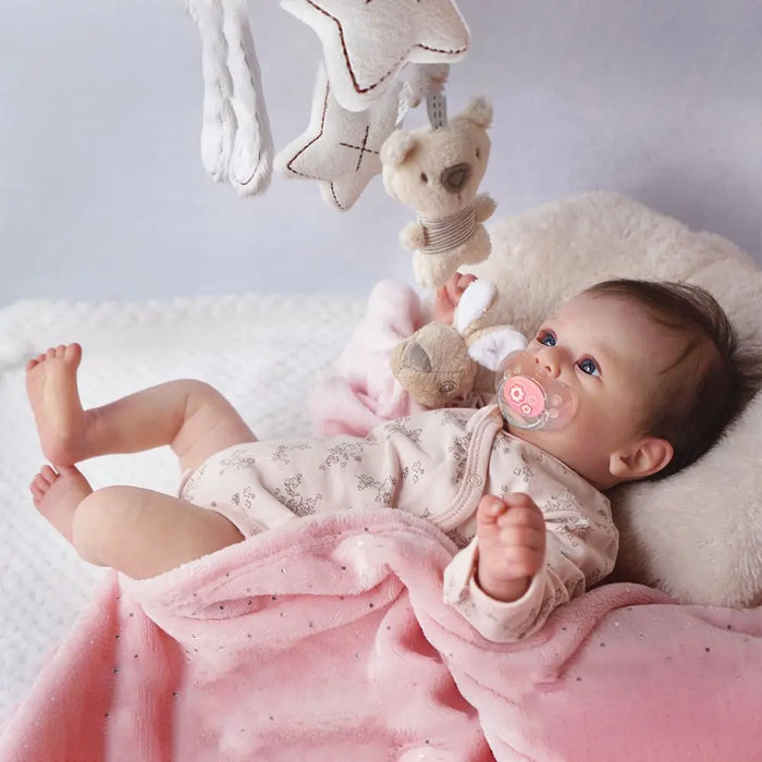 18 Inch Felicia Finished Reborn Doll Girl Adorable Baby Lifelike 3D Skin Visible Veins Collectible Art Doll Best Kids Toy Gift