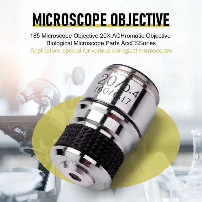 185 Microscope Objective 20X Achromatic Objective Biological Microscope Parts Accessories