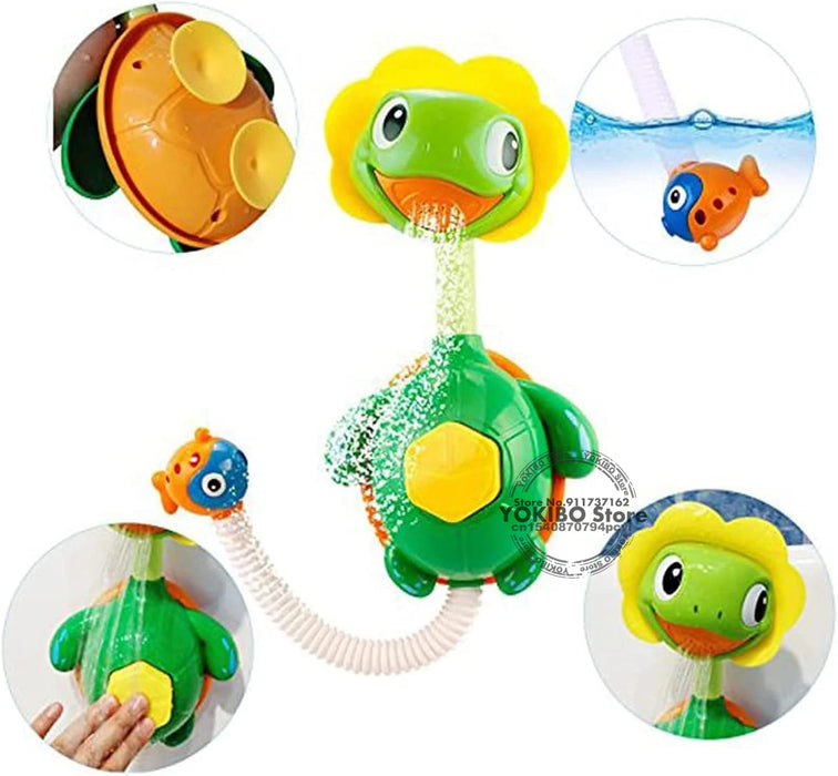 Turtle Baby Bath Toys Spray Bathing Tub Fountain Toys for Kid Hand Shower Floating Bathtub Shower Pool Bathroom Toy for Baby