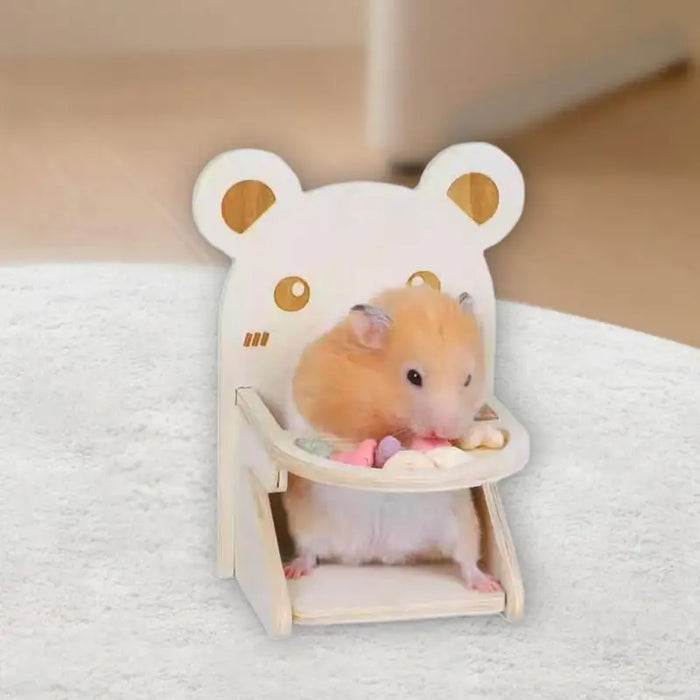 Small Hamster Chair Small Animal Dining Chair House Photo Props Habitat Decor Tray Included Handmade Wooden Chair For Home