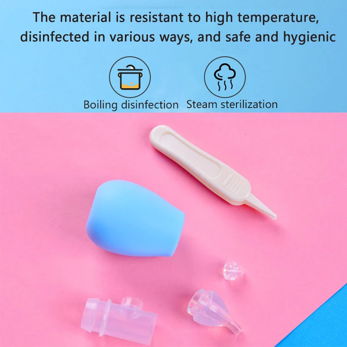 Silicone Baby Nasal Aspirator Safety Baby Nose Cleaner Infant Nasal Wash Sucker Tool Snot Clean Baby Health Care Baby Accessorie