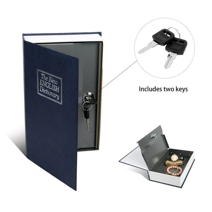 Dictionary Hollow Book Safe Diversion Secret Stash Booksafe Lock & Key Piggy Bank Home Hide Jewelry