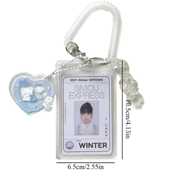 3 Inch Idol Transparent Card Holder Credit ID Bank Card Photo Display Holder Cute Photocard Holder Photo Protector