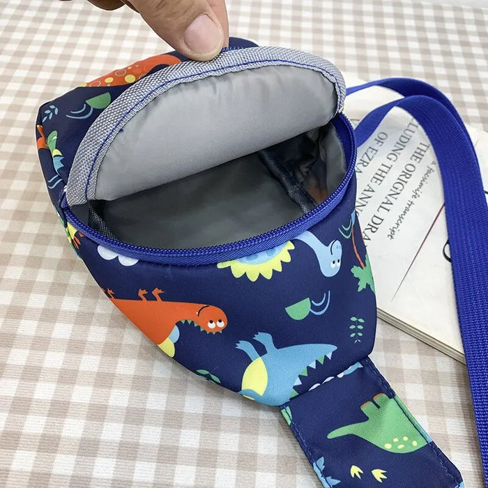 Children's Cute Dinosaur Shoulder Bags Baby Girls New Casual Boys Kids Chest Bag Coin Purse Nylon Handbags Small Messenger Bag