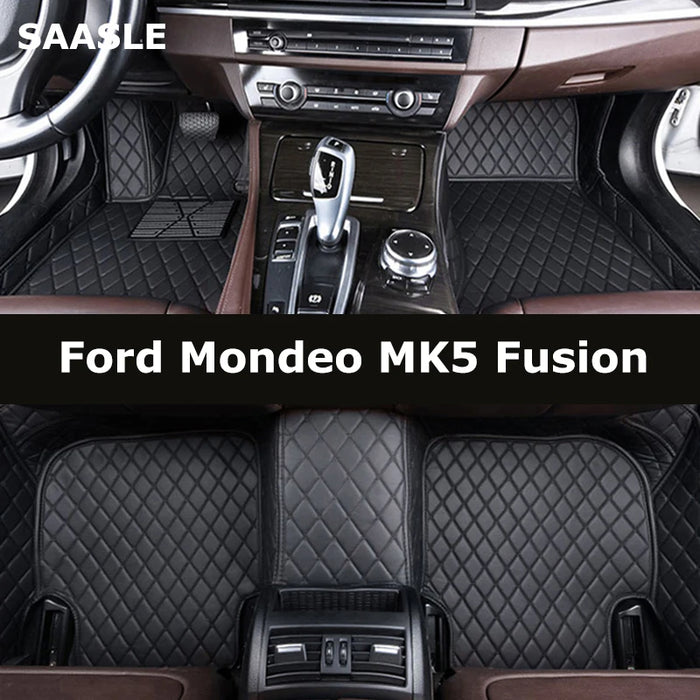 SAASLE Custom Car Floor Mats For Ford Mondeo MK5 Fusion 2014-2023 Years Auto Carpets Foot Coche Accessorie