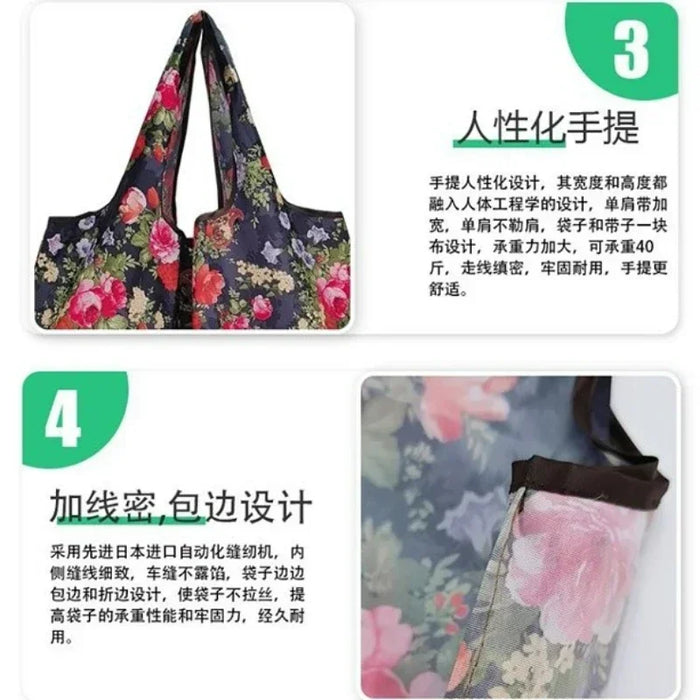 Big Size Thick Nylon Large Tote ECO Reusable Polyester Portable Shoulder Women's Handbags Folding Pouch Shopping Bag Foldable