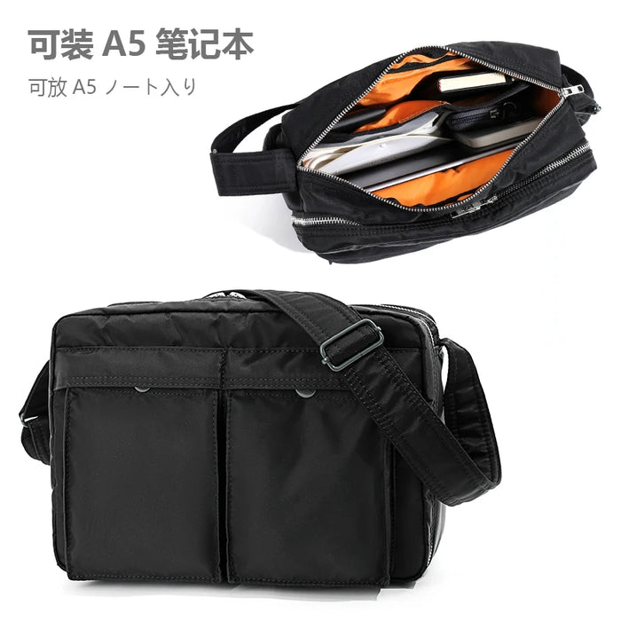 2024 Japanese Style Shoulder Bags Nylon Waterproof Canvas Schoolbag Simple Messenger Bag Korean Postman Designer Cross Body Bag