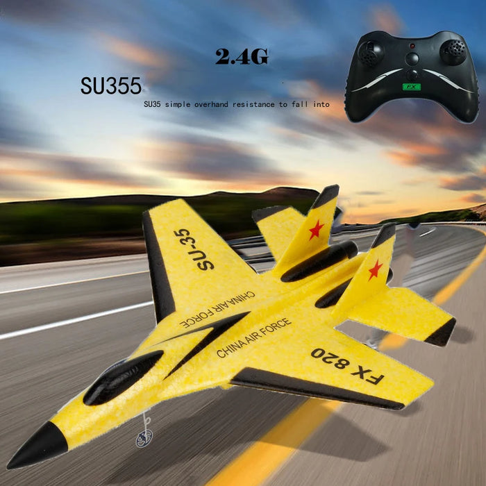 RC Airplane SU-35 Aircraft 2.4G Remote Control Fighter FX-820 Plane Glider Airplane EPP Foam Toys RC Plane For Adult Kids Gifts