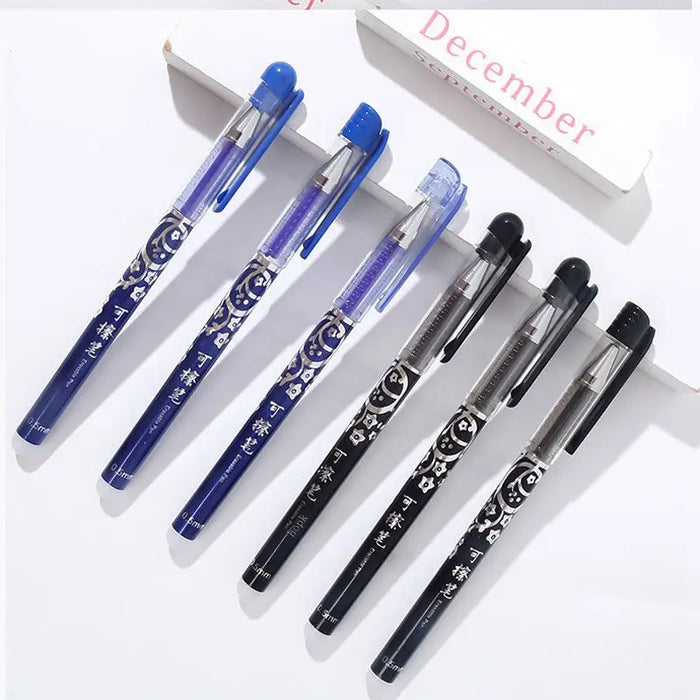 Erasable Pens Gel Pen Set Cute Gel Pens Refills Rod School Writing Stationery for Notebook Scholl Supplies Washable Handle