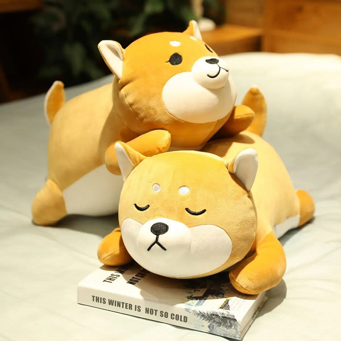 1pc Lovely Fat Shiba Inu & Corgi Dog Plush Toys Stuffed Soft Kawaii Animal Cartoon Pillow Dolls Gift for Kids Baby Children