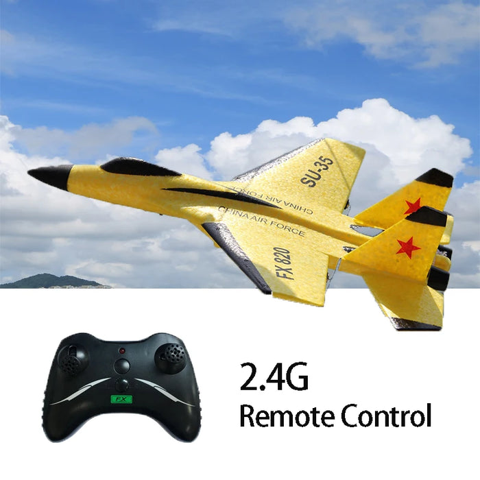 RC Airplane SU-35 Aircraft 2.4G Remote Control Fighter FX-820 Plane Glider Airplane EPP Foam Toys RC Plane For Adult Kids Gifts