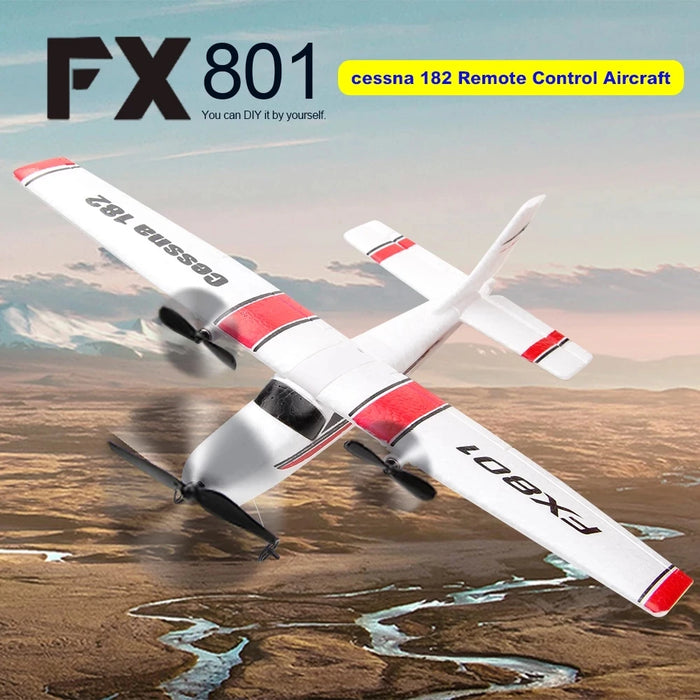 FX801 RC Plane EPP Foam 2.4G 2CH RTF Remote Control Wingspan Aircraft Fixed Wingspan Airplane Toys Gifts for Children Kids