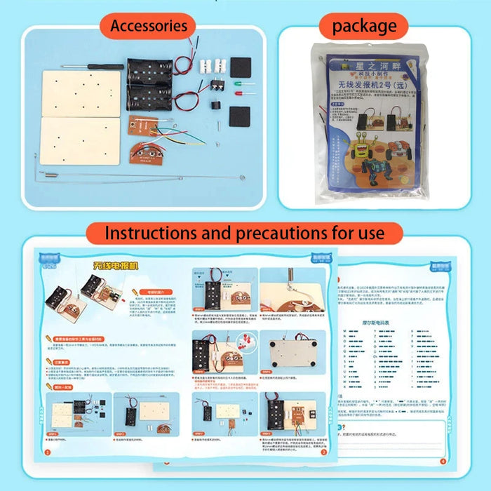 Children's Science Technology Small Production Diy Telegraph Machine in the Science Experiment Equipment Stem Education Model