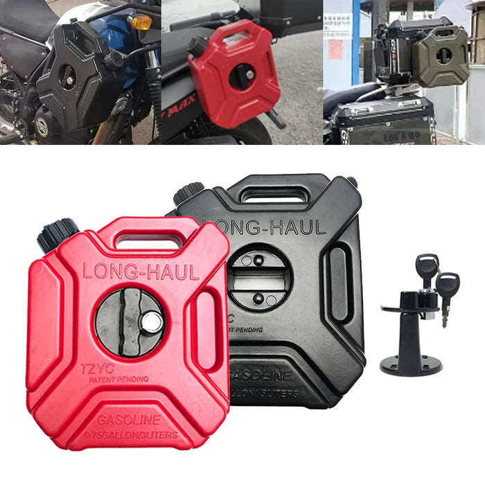 3L 5L Portable Plastic Cans Gas Fuel Tank Emergency Backup SUV Motorcycle Accessories Petrol Diesel Storage Gas Tank with Lock