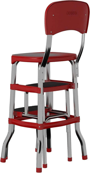 COSCO Retro Counter Chair/Step Stool, Sliding  home furniture  step ladder