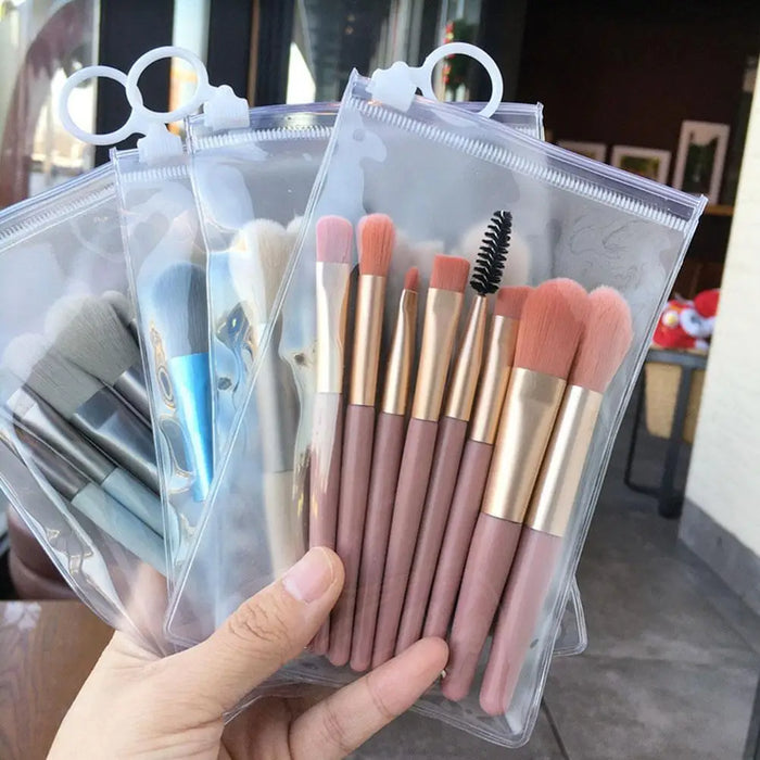 8Pcs Soft Fluffy Makeup Brushes Set For Cosmetics Foundation Blush Powder Eyeshadow Kabuki Blending Makeup Brush Beauty Tool