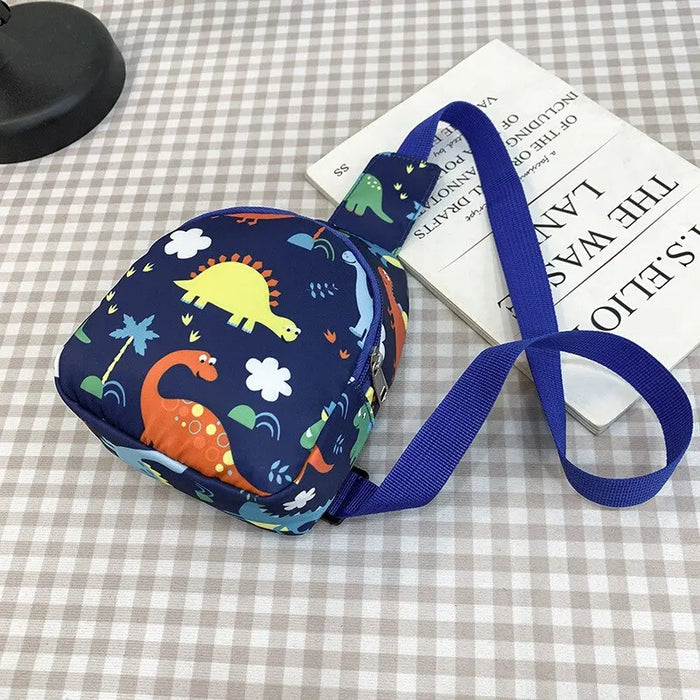 Children's Cute Dinosaur Shoulder Bags Baby Girls New Casual Boys Kids Chest Bag Coin Purse Nylon Handbags Small Messenger Bag