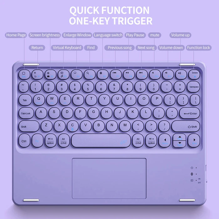 Aigo T100 Bluetooth Wireless Keyboard Rechargeable Touchpad Keyboard For Xiaomi Samsung Huawei Android iOS Windows Mini Keyboard