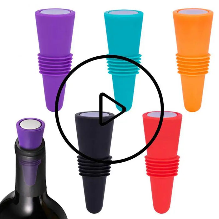 Silicone Wine Bottle Stopper Beer Stopper Cork Sparkling Leak Proof Champagne Bottle Sealer Stoppers Wine Bar Cocina