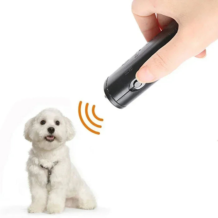 New Pet Dog Repeller Anti Barking Stop Bark Training Device Trainer LED Ultrasonic 3 in 1 Ultrasonic Without Battery