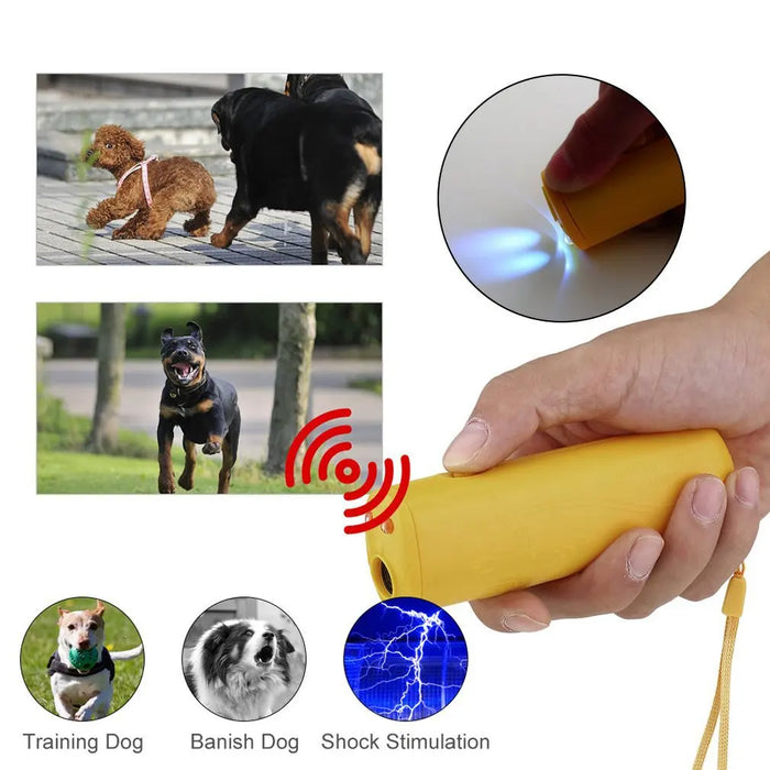 Ultrasonic Anti Bark Barking Dog Training Repeller Control Trainer Device 3 In 1 Anti Barking Stop Bark Dog Training Device 2020