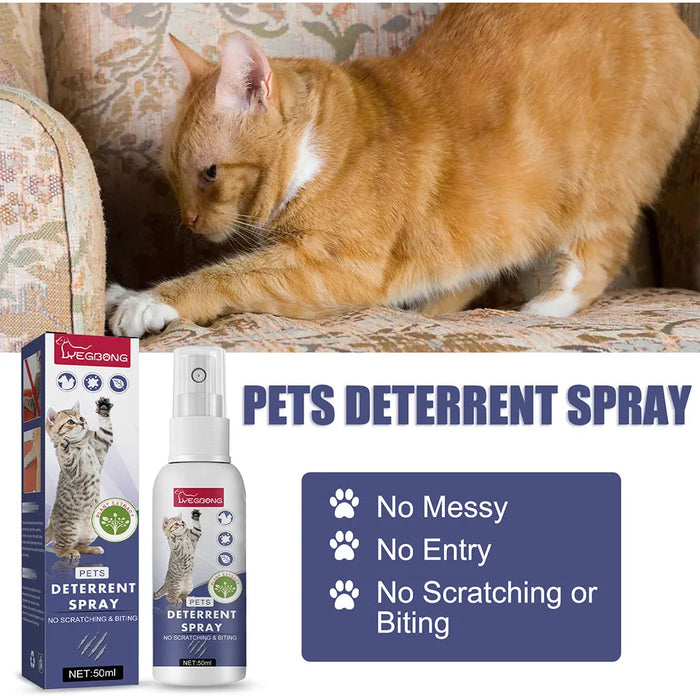 Cat Scratch Deterrent Spray Natural Scratching Chewing Training Spray Orange Fragrance Portable Sofa Furniture Protectors