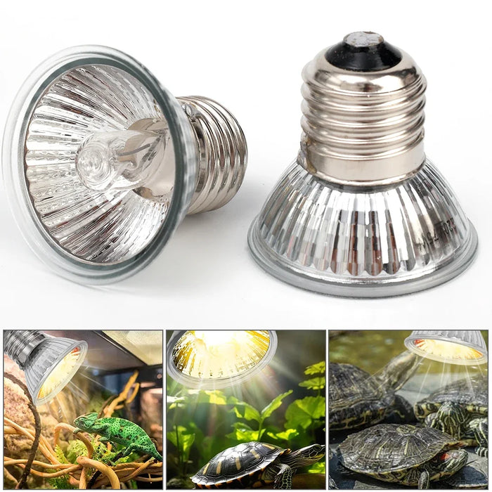 UVA Reptile Lamp Bulb Turtle Lizard Basking UV Light Bulbs Heating Light Full Sunlamp for Amphibians Habitat Lighting