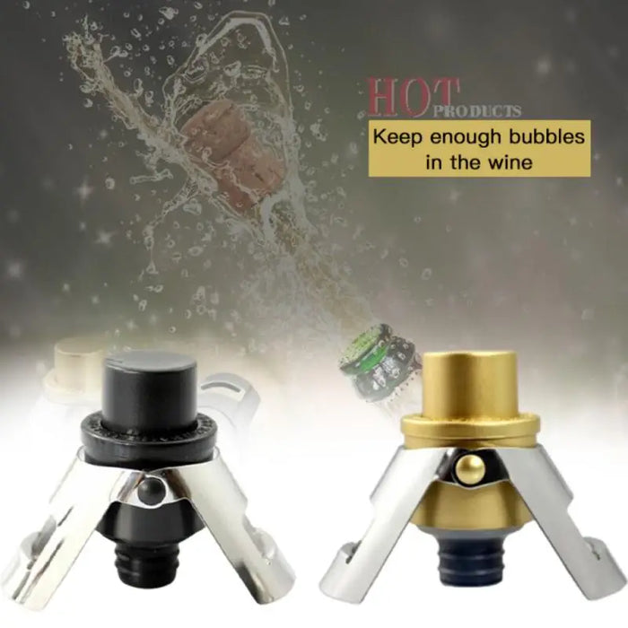 1~10PCS Kitchen Sealing Bottle Wine Beer Bottle Cork Plug Stainless Steel Champagne Sparkling Stopper Wine Bottle Stopper