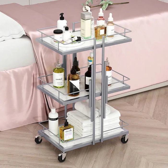 Beauty Cart Beauty Salon Special Storage Rack Light Luxury Nail Eyelash Trolley Hair Dyeing Tool Cart Kitchen Islands Trolleys