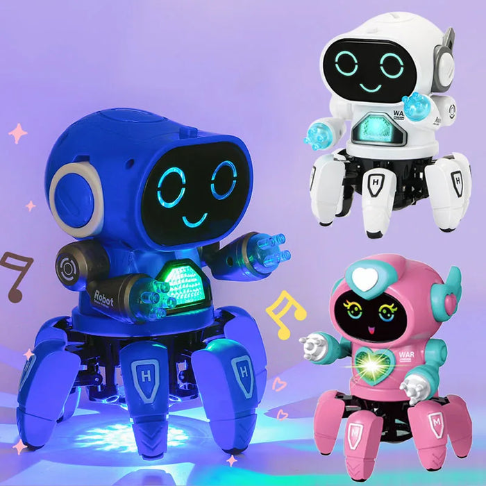 Kids Glow Music Educational Toy Electric Pet Cute LED Light Musical Dancing Robot Baby Learn To Climb Toy Children Birthday Gift