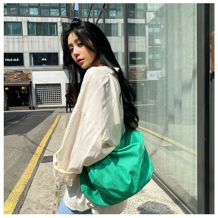 Women Shoulder Bag Large Canvas Crossbody Bags For Women Fashion Korean Female Student School Bag Chic Messenger Bag Handbags