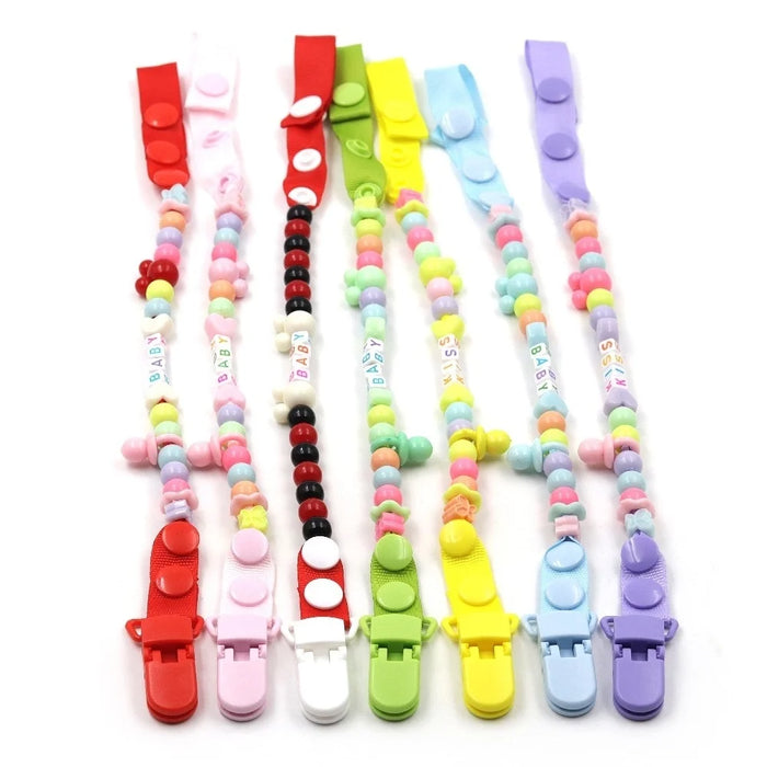 Baby Pacifier Clip Chain Newborn Dummy Pacifier Chain Clip Holder Pacifiers Leashes & Cases Baby Feeding