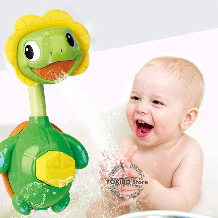 Turtle Baby Bath Toys Spray Bathing Tub Fountain Toys for Kid Hand Shower Floating Bathtub Shower Pool Bathroom Toy for Baby