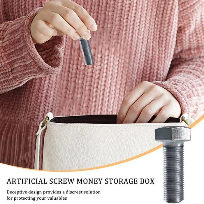 Screw Diversion Box Fake Bolt Diversion Safe Storage Box Inconspicuous Secret Case Containers For Traveling Attending Festivals